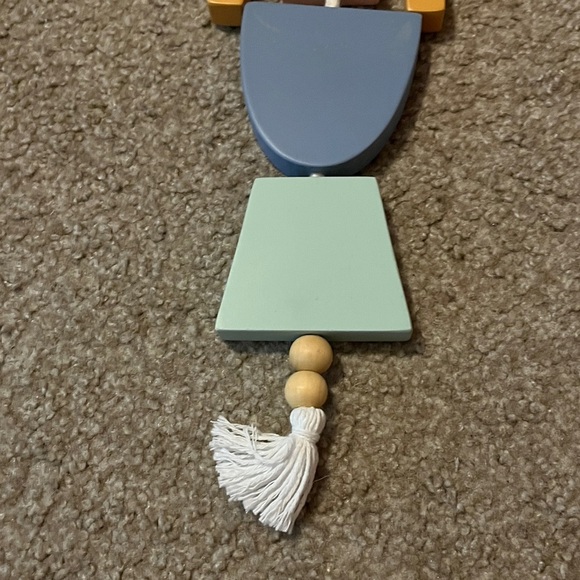 Pillowfort Wooden Wall Décor in Blue and Tan - Picture 7 of 7